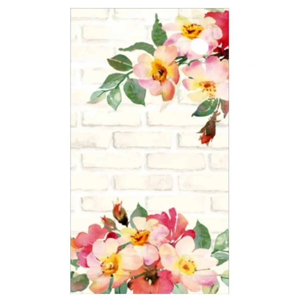 Blueink Studios Bricks and Blossoms Guest Towel Napkins (6263), 36 ct